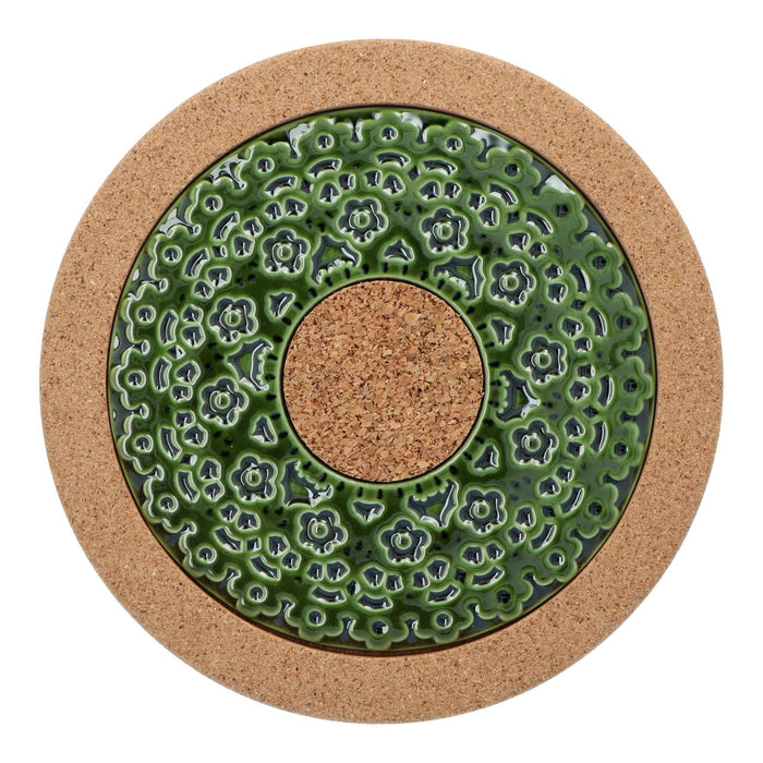 Pannenonderzetter kurk groen 19cm - Pannenonderzetters - Duro Ceramics