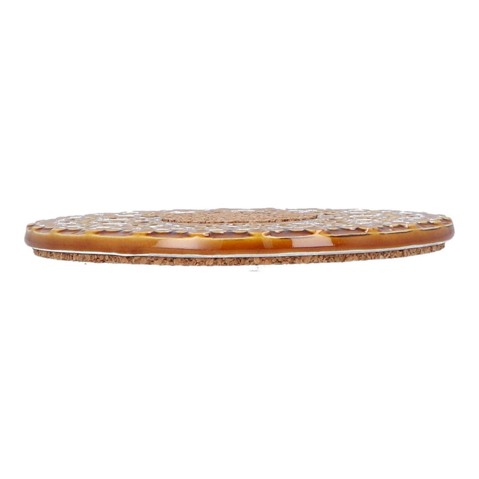 Pannenonderzetter kurk honingbruin 17cm - Pannenonderzetters - Duro Ceramics