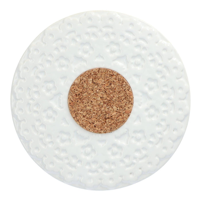 Pannenonderzetter kurk wit 17cm - Pannenonderzetters - Duro Ceramics