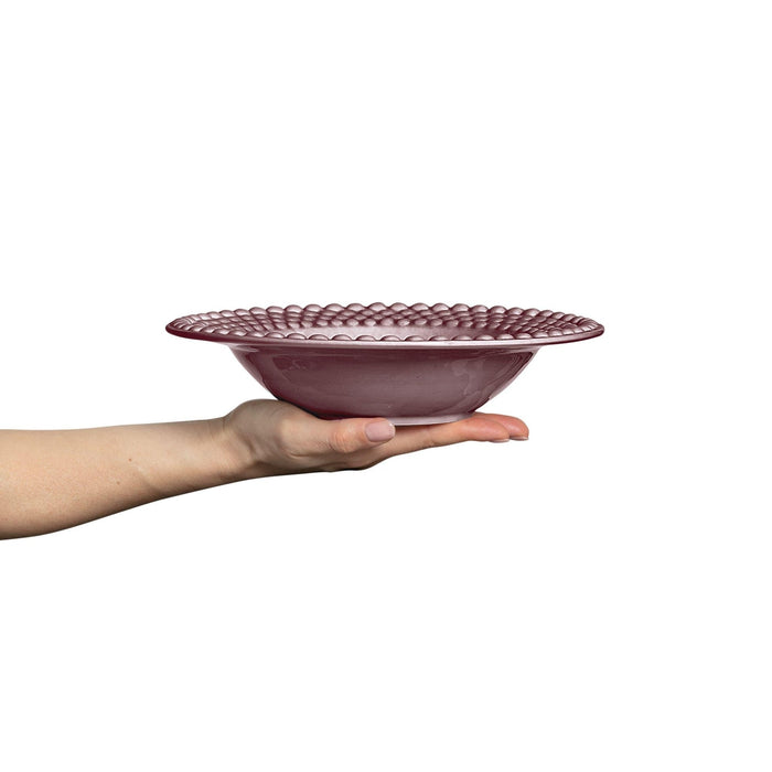 Pastabord Bubble 25cm plum - Diepe borden - Mateus