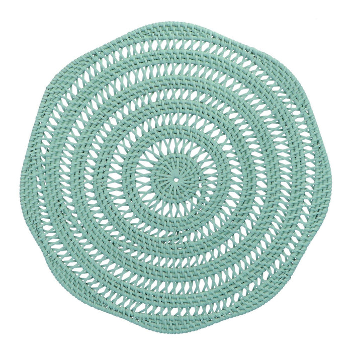 Rattan Placemat Aureo Turquoise (set of 2) - Placemats - Mahe Homeware