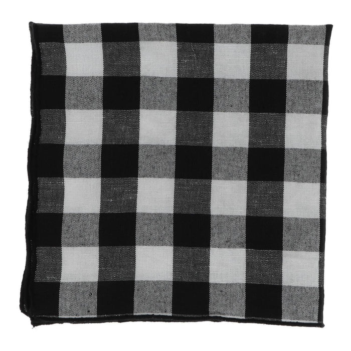 Servet Bourdon Canvas Mimi Vichy - Vichy Noir & Bourdon Noir (set van 6) - Servetten - Maison de Vacances