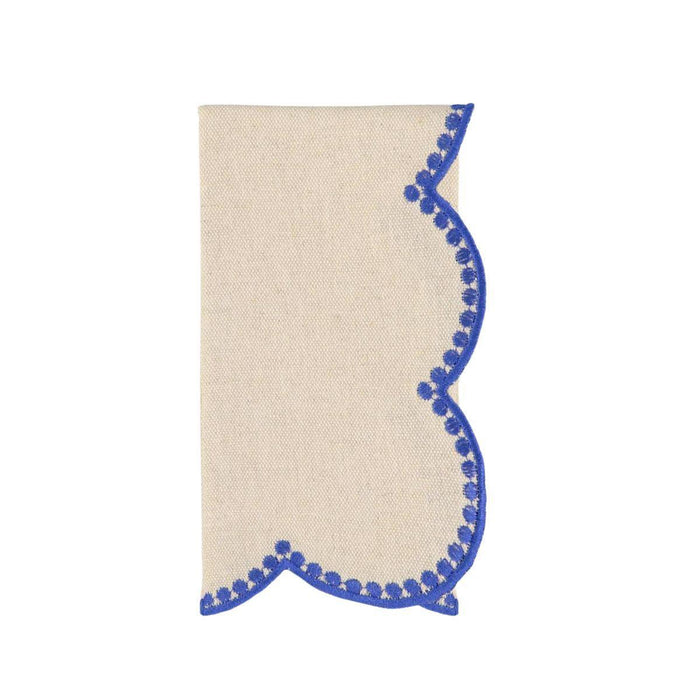Napkin Gotas embroidered blue 45x45cm - Napkins - Mariaida Home