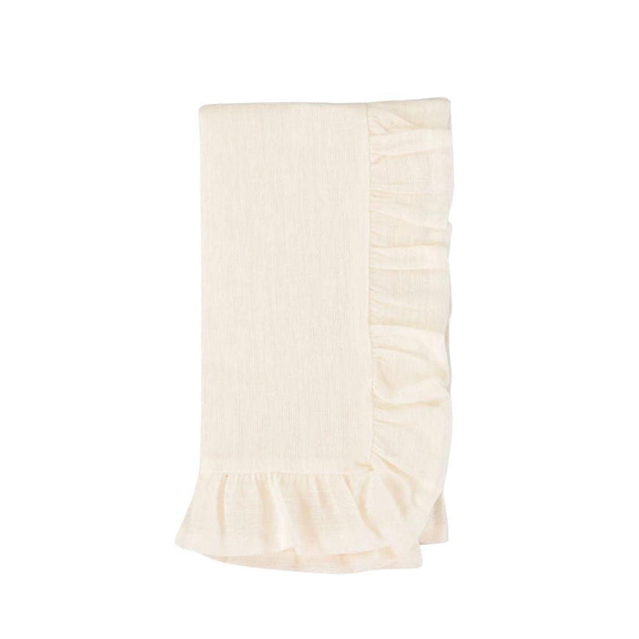 Napkin Ruffle ivory white 45x45cm - Napkins - Mariaida Home