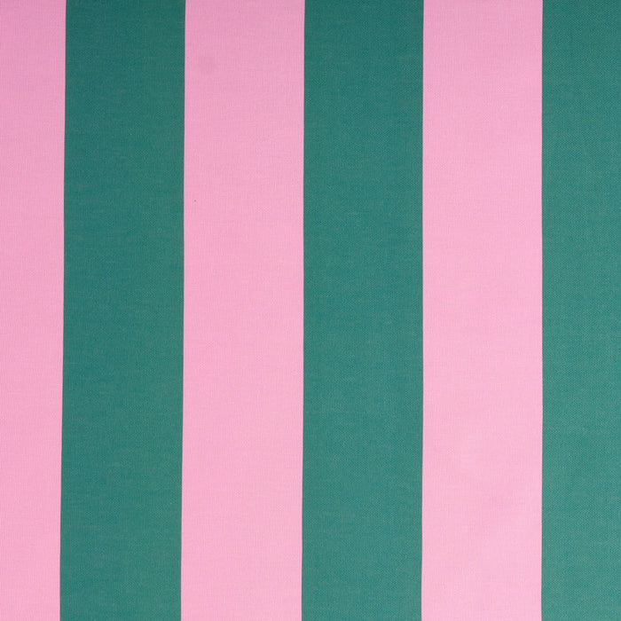 Tablecloth green with pink stripe 140x300cm - Tablecloths - Muaré