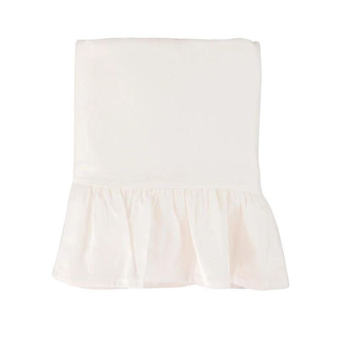 Tablecloth Ruffle ivory white 150x300cm - Tablecloths - Mariaida Home