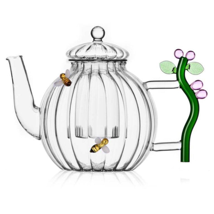 Teapot Pink Flower and Bee 1L - Teapots - Ichendorf Milano
