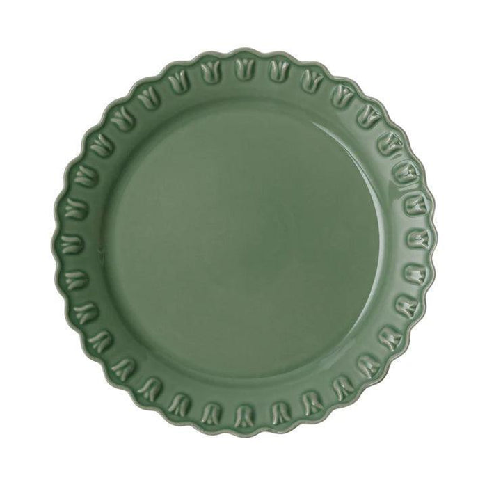 Tulipa dinner plate 26cm Verona Green (set of 2) - Dinner plates - PotteryJo