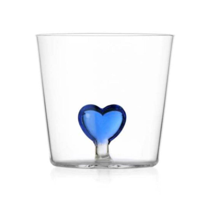 Water glass Blue Heart - Water glasses - Ichendorf Milano