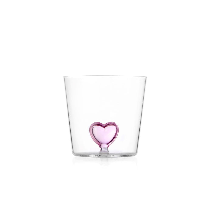 Water glass Pink Heart - Water glasses - Ichendorf Milano