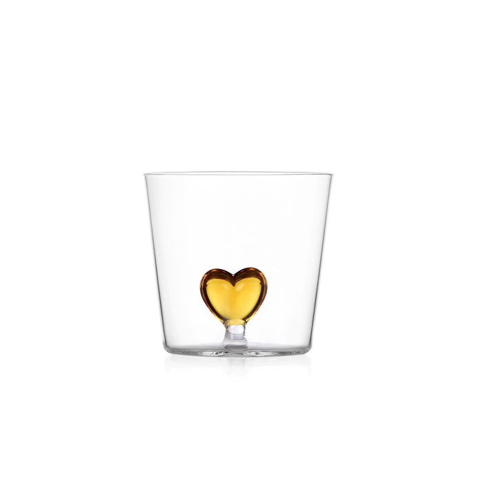Water glass Yellow Heart - Water glasses - Ichendorf Milano
