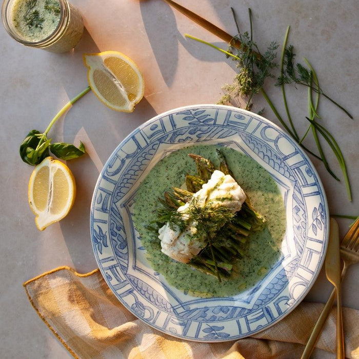 Kabeljauw met Green Godddess saus - FOODIES IN HEELS