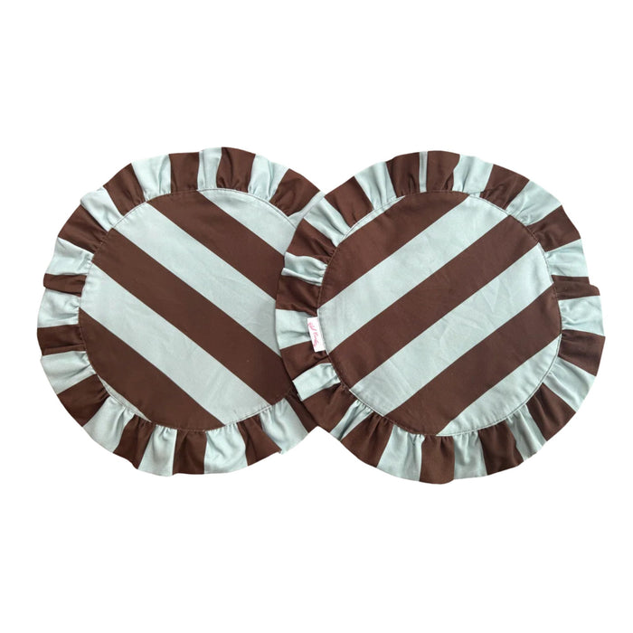 Darcy Placemat Brown & Blue 40cm (set van 2)