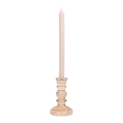 Antique-look glass candlestick blush À la - FOODIES IN HEELS