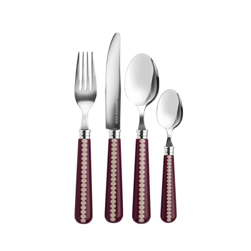 Bobbin bestekset Cherry & Cappuccino (16-delig, 4 sets van 4) - Besteksets - Addison Ross