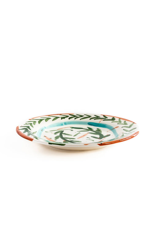 Bord Miguel Dark Green Feather 27cm - Kleine borden - Val Pottery