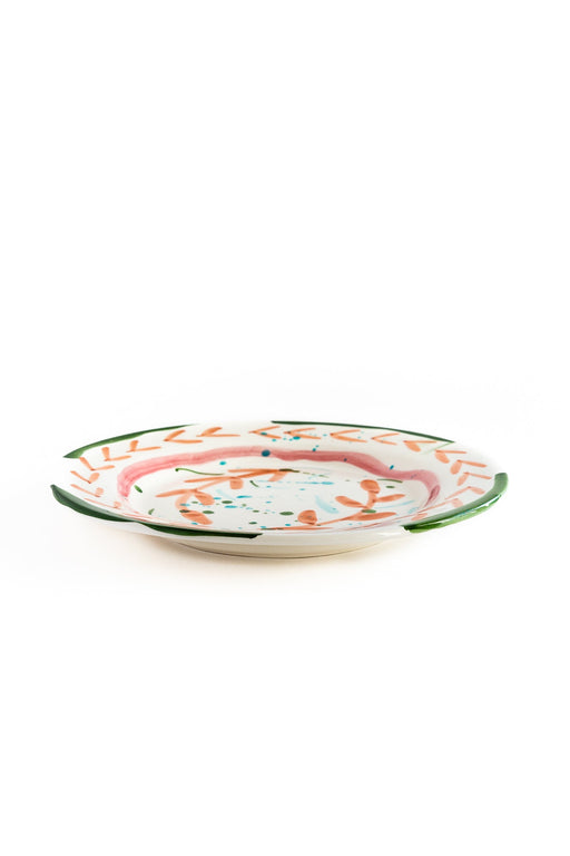 Bord Miguel Dark Orange Feather 27cm - Kleine borden - Val Pottery