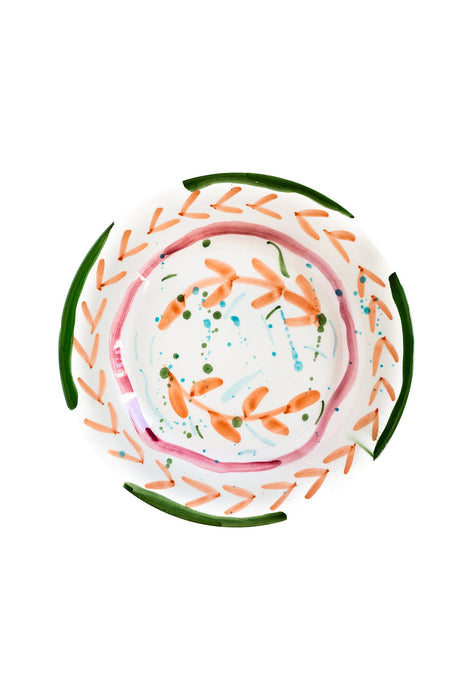 Bord Miguel Dark Orange Feather 27cm - Kleine borden - Val Pottery