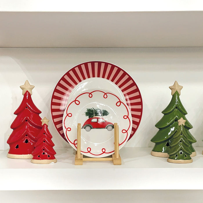 Bordenset Christmas Voiture 19cm (set van 4) - Kleine borden - Opjet