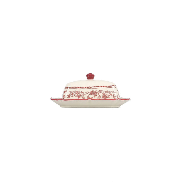 Boterpot 20x14,5xH8,5cm burgundy Cyril - Schalen - SP Collection