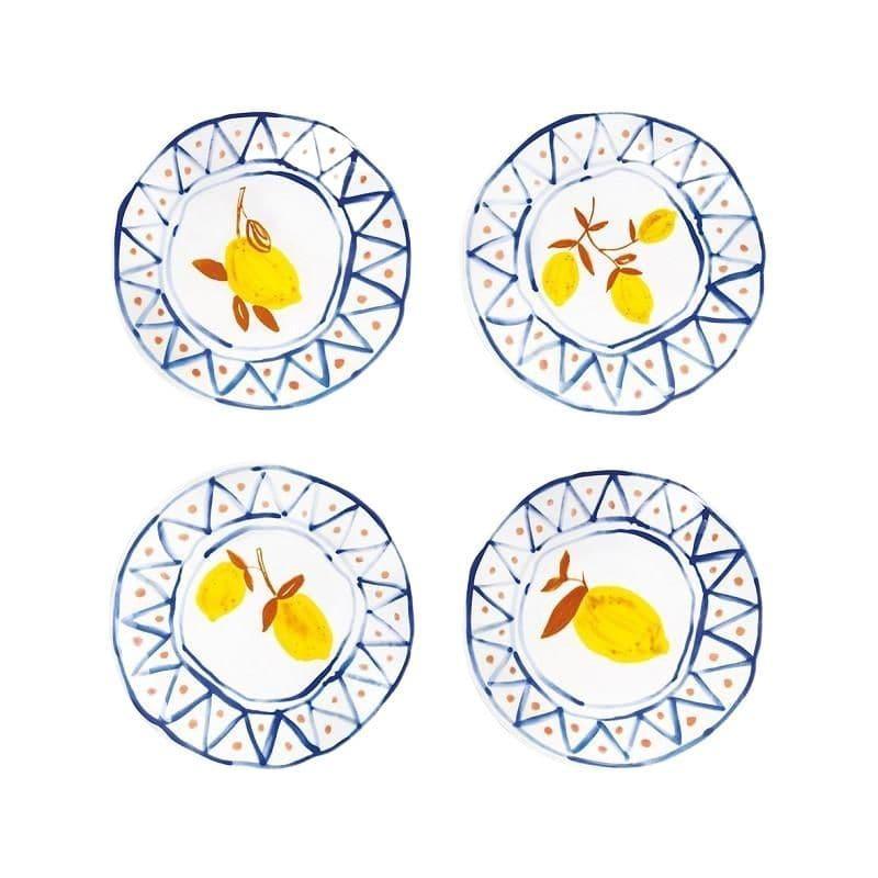 Lemon plate 16cm (set of 4) &Klevering - -. FOODIES IN HEELS