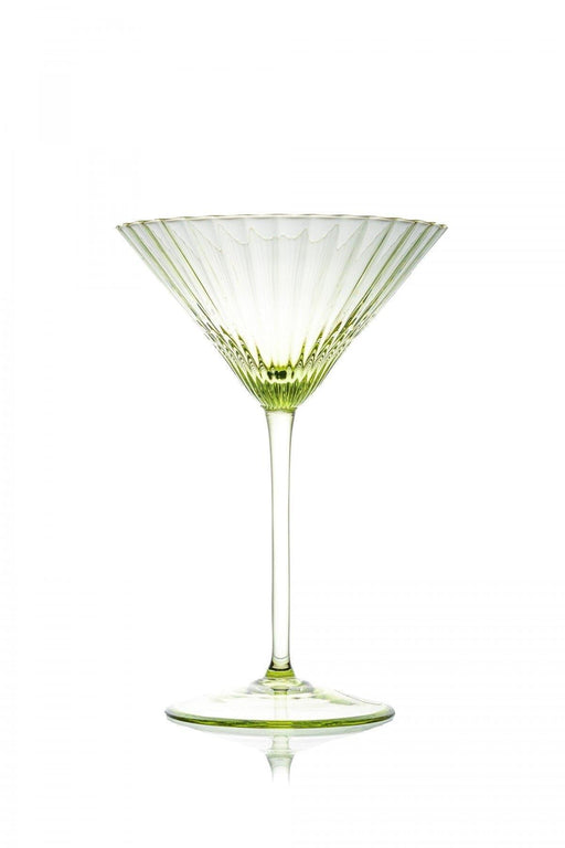Lyon Olive Green cocktail glass (set of 2) Anna von Lipa - FOODIES IN HEELS