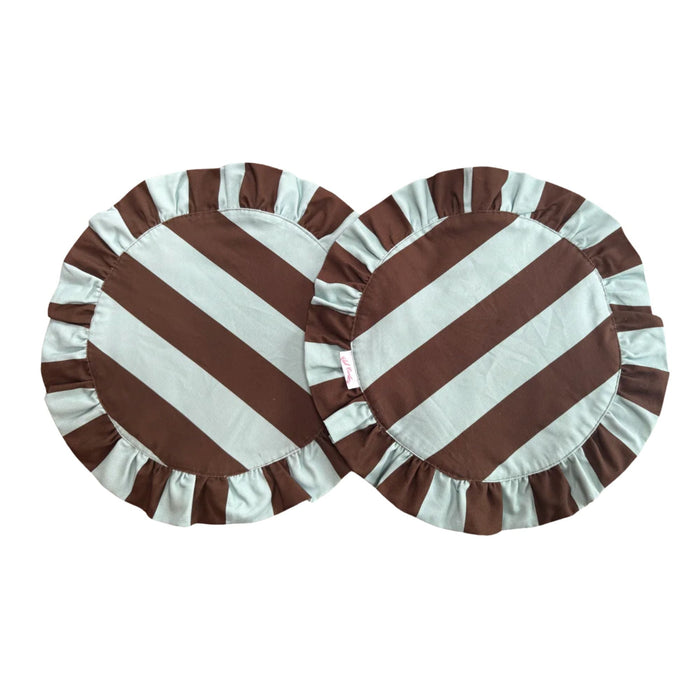 Darcy Placemat Brown & Blue 40cm (set van 2) - Placemats - Club Carlotta