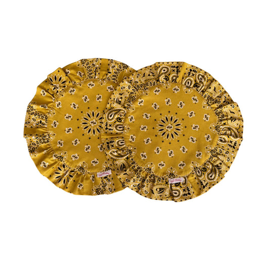 Darcy Placemat Mustard Paisley 40cm (set van 2) - Placemats - Club Carlotta