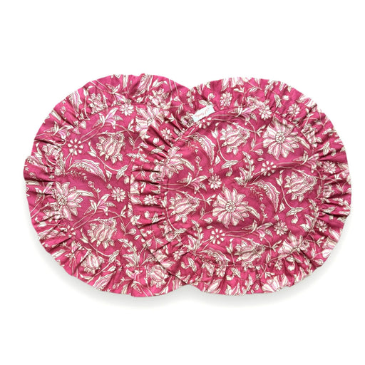 Darcy Placemat Pink Flowers 40cm (set van 2) - Placemats - Club Carlotta