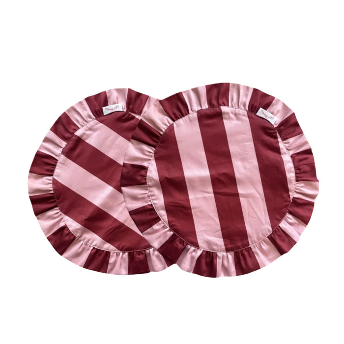 Darcy Placemat Pink & Red 40cm (set van 2) - Placemats - Club Carlotta