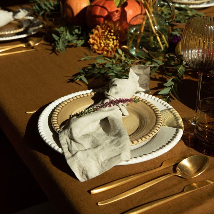 Daria dinerbord 28cm Cotton White Shiny (set van 2) - Dinerborden - PotteryJo