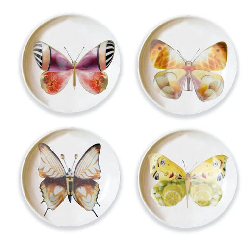 Dessertbord porselein La dolce vita di una farfalla 18cm (set van 4) Bordy's - FOODIES IN HEELS