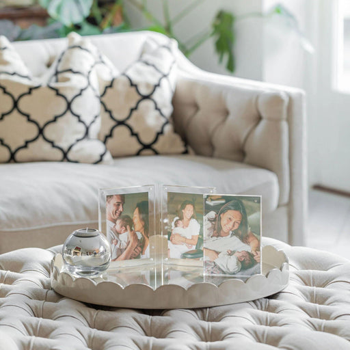 Dienblad Cappuccino Sint - jakobsschelp rond 50cm - Schalen - Addison Ross
