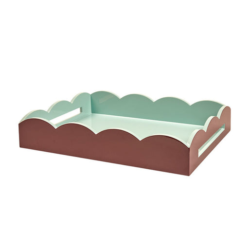 Dienblad Ottomane Cherry & Eau de Nil 43x33cm - Serveerplateaus - Addison Ross