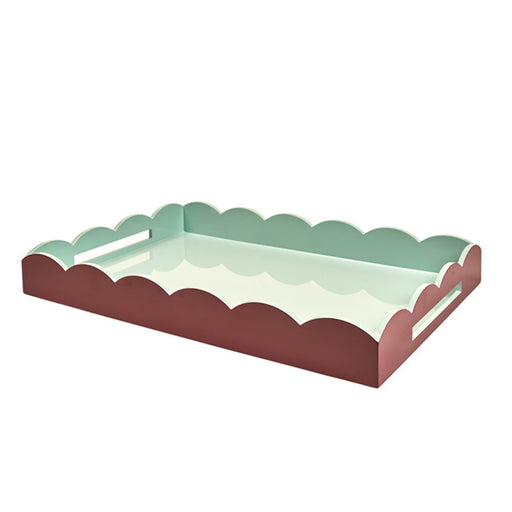 Dienblad Ottomane Cherry & Eau de Nil 66x43cm - Serveerplateaus - Addison Ross