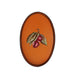 Dienblad ovaal handbeschilderd Flora 33cm oranje Les Ottomans - FOODIES IN HEELS