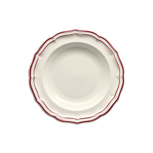 Diep bord Filet Bordeaux / Burgundy 22,5cm (set van 4) - Diepe borden - Gien
