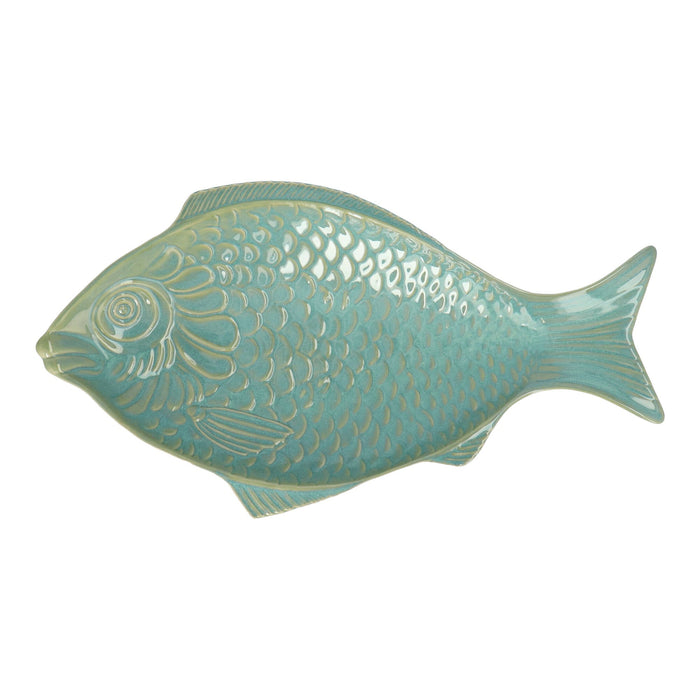 Diepe visschaal Marea Emeraude Blue 55x30x6cm - Schalen - Gresnovo