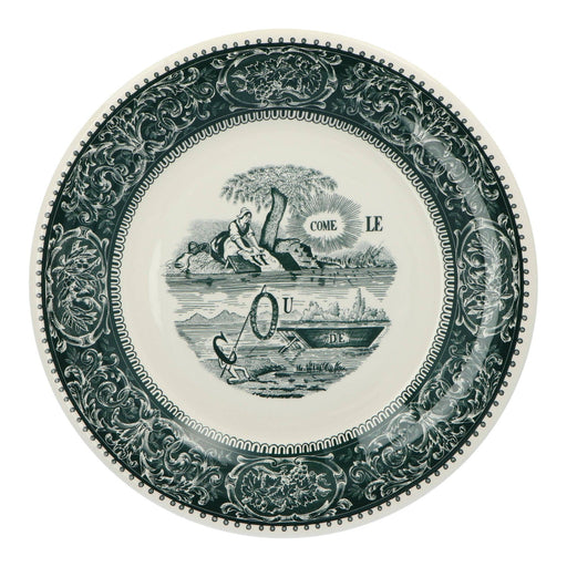 Dinerbord assortiment Les Depareillees Vert 27,3cm (set van 6) - Dinerborden - Gien