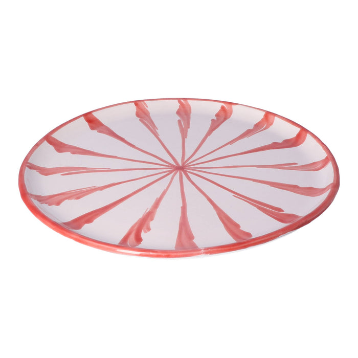 Dinerbord Granada streep coral 28cm - Dinerborden - Lenta Living