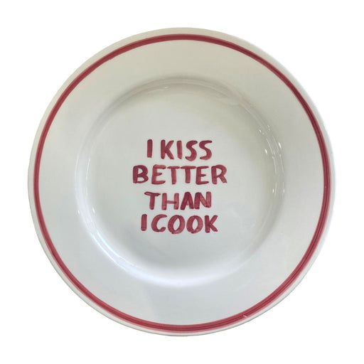 Dinerbord I kiss better than I cook 27cm - Dinerborden - Studio Noticed