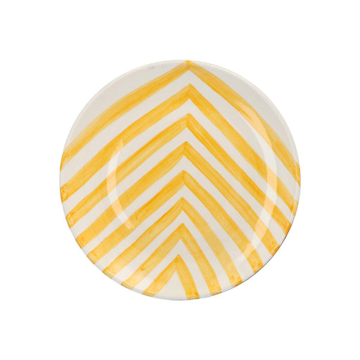 Dinner plate with chevron pattern yellow 27cm Casa Cubista - FOODIES IN HEELS
