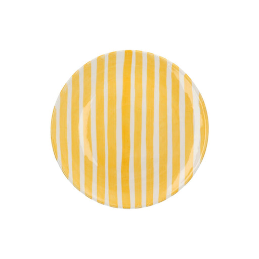 Dinerbord met streeppatroon geel 27cm Casa Cubista - FOODIES IN HEELS