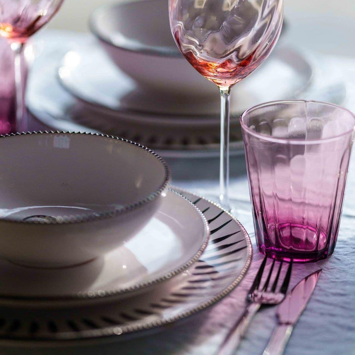 Dinerbord palmboom wit zwart Pizzolato 25,5cm - Dinerborden - Enza Fasano