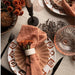 Dinerbord ruitpatroon wit bruin gladde rand 28,5cm Enza Fasano - FOODIES IN HEELS