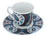 Espresso kopje en schoteltje Ikat porselein blauw wit Les Ottomans - FOODIES IN HEELS