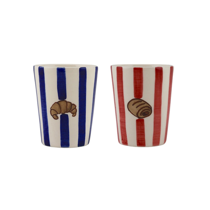 Espressokopje Croissant & Pain au Chocolat (set van 2) - Espressokopjes - Atelier Pistache