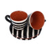 Espressokopje en schoteltje horizontale streep zwart (set van 2) Casa Cubista - FOODIES IN HEELS