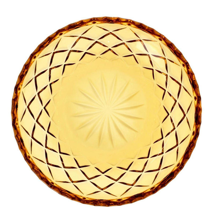 Gebaksbordenset glas Sorrento Amber 16cm (set van 4) - Kleine borden - Lyngby Glas