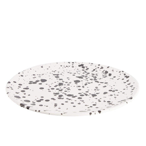 Gebaksbordje wit zwarte spetters Smammriato 16,5cm - Kleine borden - Enza Fasano